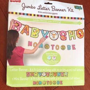 Baby shower Banner multicolour